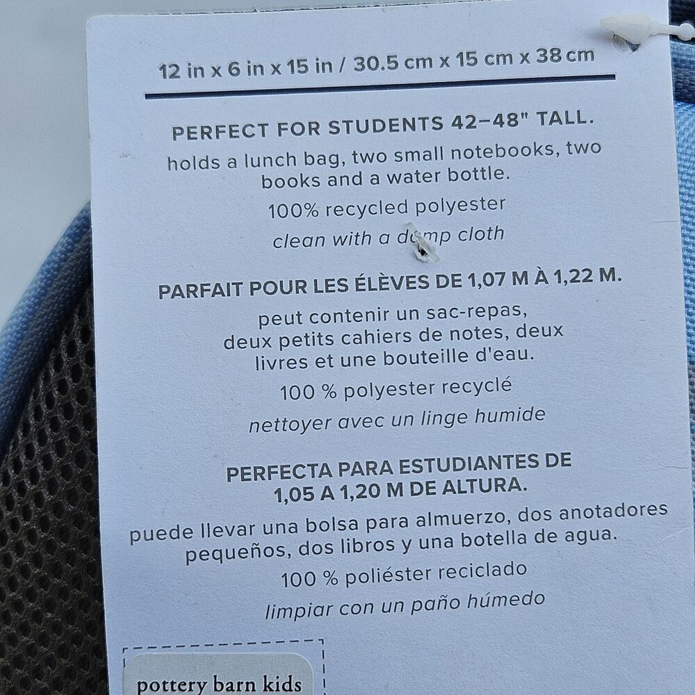 Pottery Barn Kids Mackenzie Blue “Save Our Seas” Backpack Ocean Animals travel - Picture 5 of 6